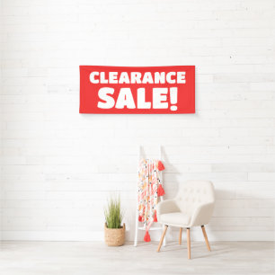 Clearance Sale! Red Banner