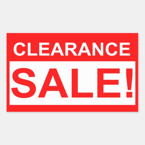 Clearance sale red stickers