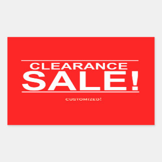 Clearance sale red stickers