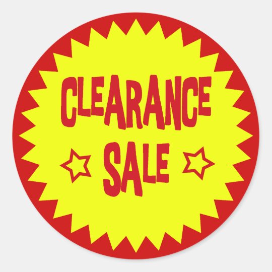 CLEARANCE SALE RETAIL BADGE CLASSIC ROUND STICKER | Zazzle