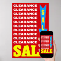 CLEARANCE SALE - RETAIL POSTER SIGN