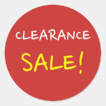 [ Thumbnail: "Clearance Sale!" Round Sticker ]