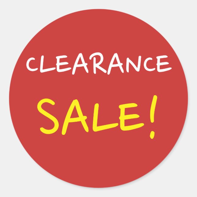 "CLEARANCE SALE!" Round Sticker (Front)