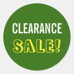 [ Thumbnail: "Clearance Sale!" Round Sticker ]