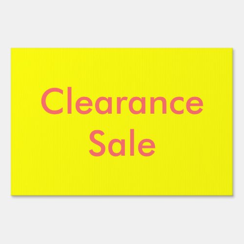 Clearance Sale Sign