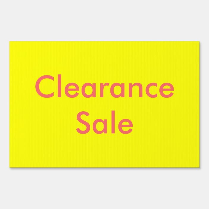 Clearance Sale Sign | Zazzle