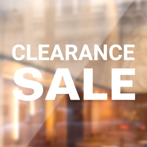 Clearance Sale Sign