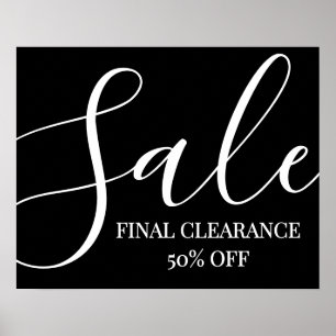 Clearance Sale Sign, End of Season Sale 50% Off Poster