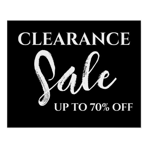 Clearance Sale Sign Retail Shop Signage Store Poster