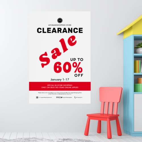 Clearance Sale Store Business Discount Poster