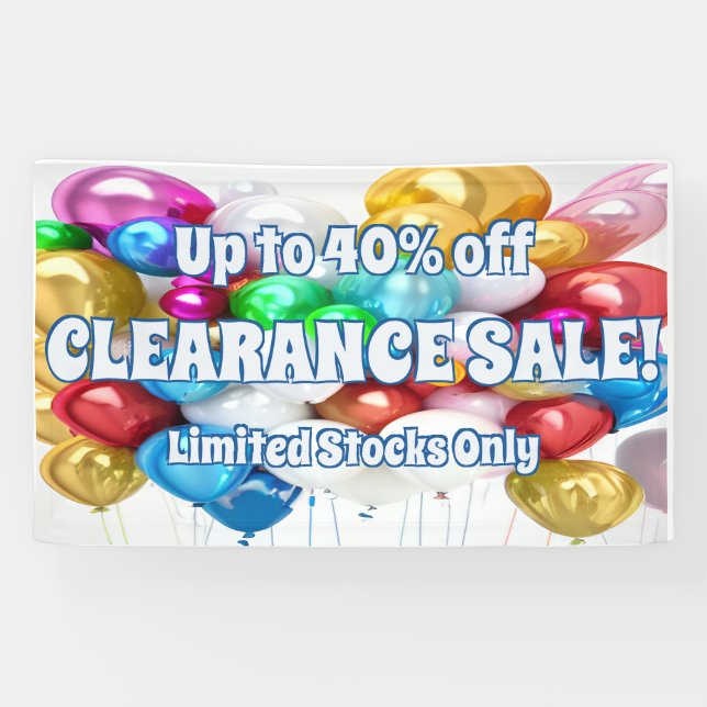 Clearance sale Vinyl Banner 3' x 5' Banner (Horizontal)
