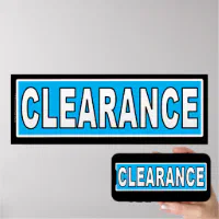 Customizable Clearance Sale Sign for Stores | Zazzle