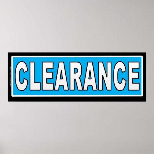 Clearance Sign For Retail Store Use