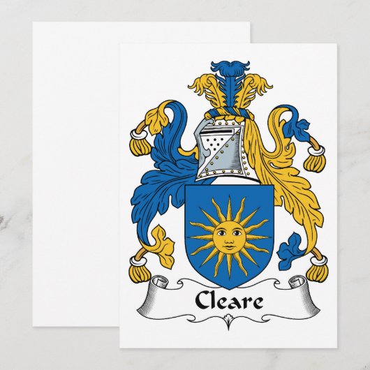Cleare Family Crest (Front/Back)