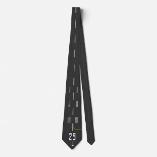 Cleared to Land 25L Airport Runway Neck Tie
