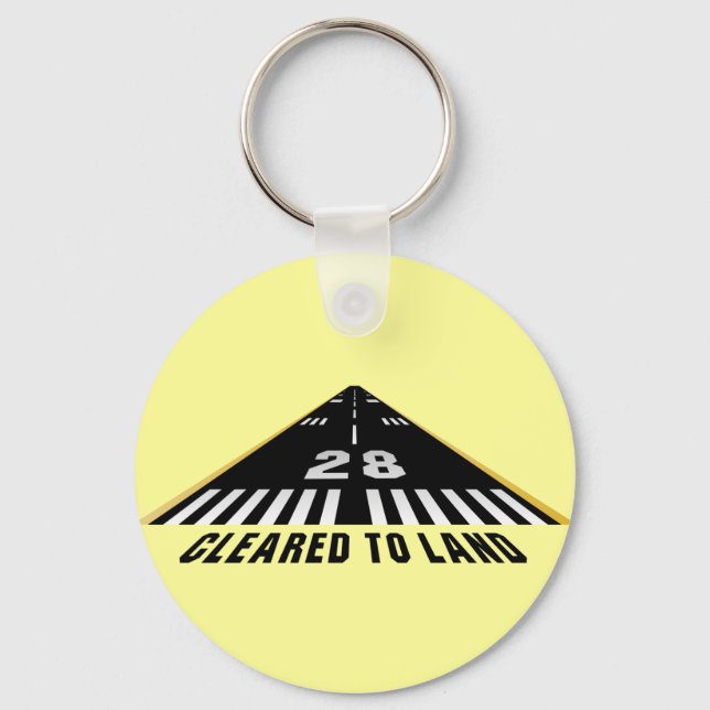 Cleared To Land Runway Keychain (Front)