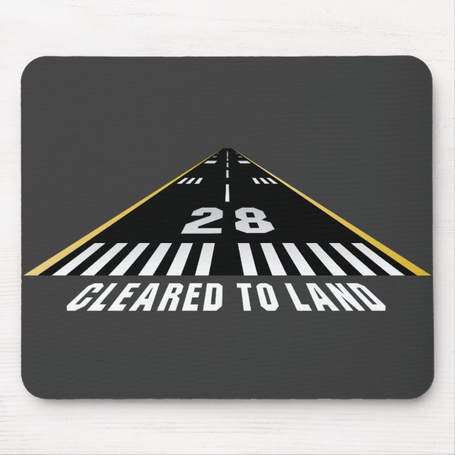 Cleared To Land Runway Mouse Pad (Front)