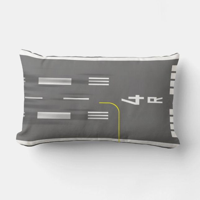 Cleared to Land Runway Pillow, Nice, FR 4/22 Lumbar Pillow (Front)