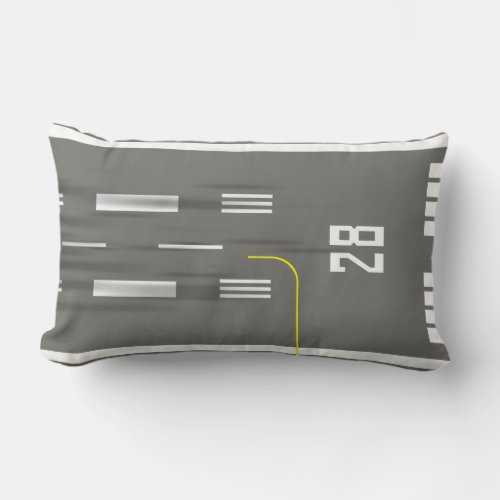 Cleared to Land Runway Pillow Princess Juliana 28 Lumbar Pillow