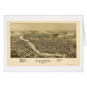 Clearfield, PA Panoramic Map - 1895 Cards