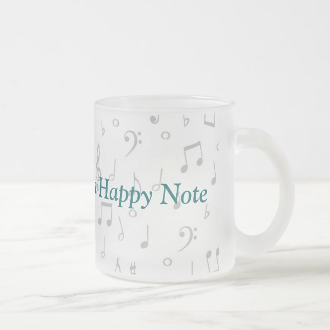 ClearGlassMusicNoteMug-customize Frosted Glass Coffee Mug (Right)