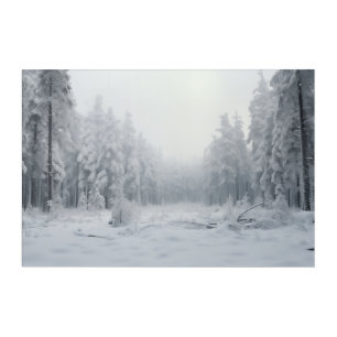 Clearing in the Snowy Forest Acrylic Wall Art