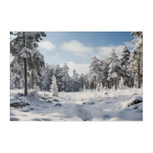 Clearing in the Snowy Forest Acrylic Wall Art