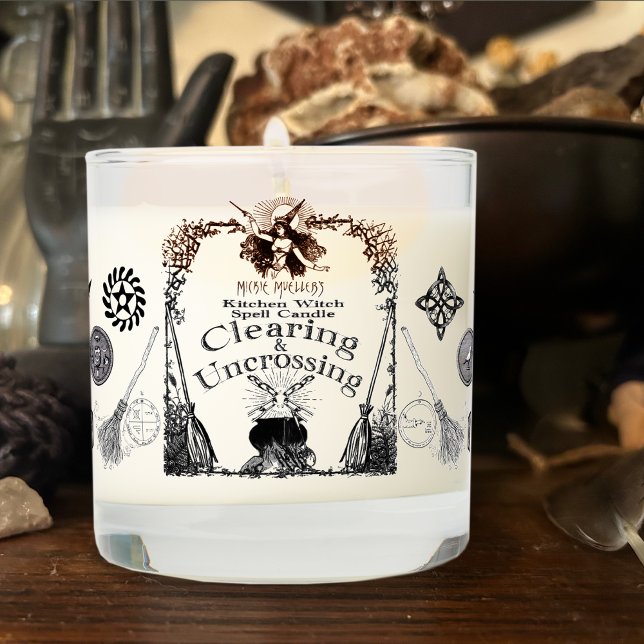 Clearing & Uncrossing Scented Soy Jar Candle (Clearing and Uncrossing scented soy candle, for spells, meditation, ritual)