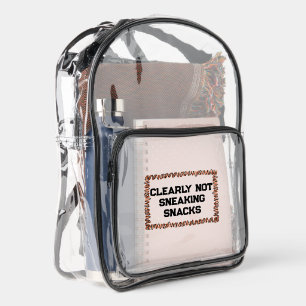 Clearly Not Sneaking Snacks Clear Stadium Backpack
