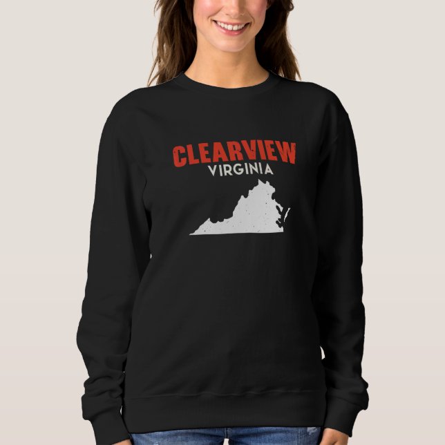 Clearview Washington USA State America Travel Wash Sweatshirt (Front)