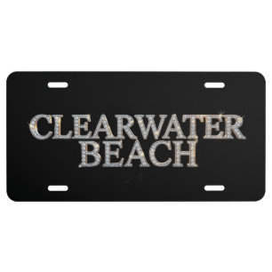 Clearwater Beach Aluminum License Plate