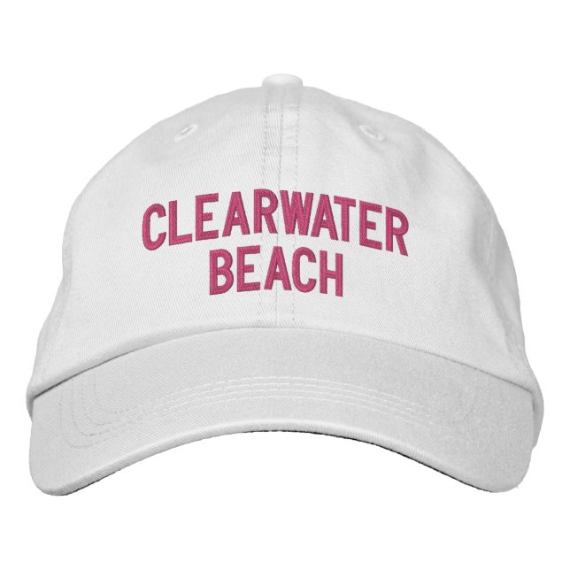 CLEARWATER BEACH EMBROIDERED BASEBALL CAP (Front)
