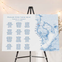 Clearwater Beach FL 12 table Wedding Seating Chart