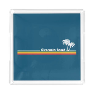 Clearwater Beach Florida Acrylic Tray