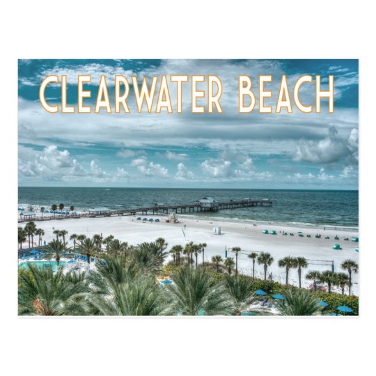 Clearwater Beach Florida beach scene Postcard | Zazzle.com