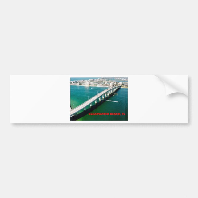 CLEARWATER BEACH FLORIDA BUMPER STICKER (Front)