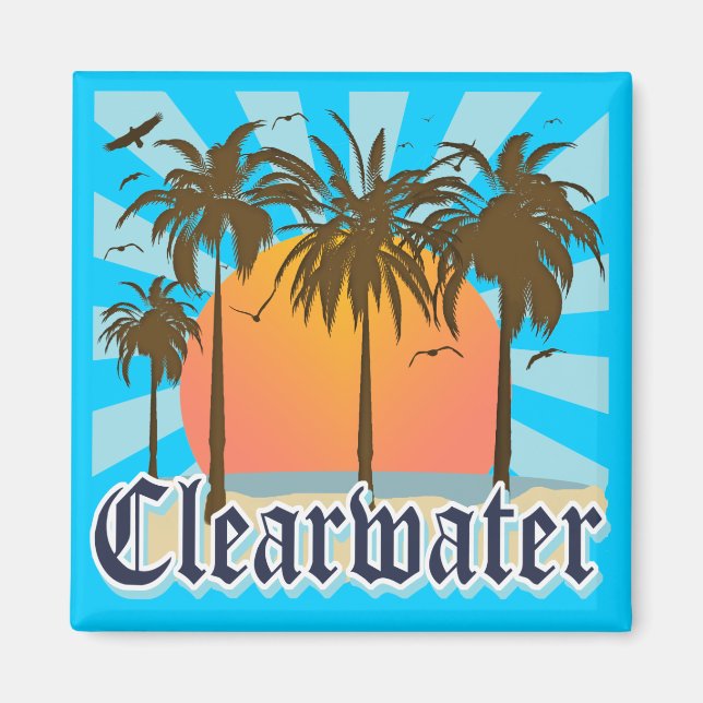 Clearwater Beach Florida FLA Magnet (Front)