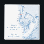 Clearwater Beach Florida Map Wedding Favor Magnet<br><div class="desc">Quick and easy ordering! These Clearwater Beach, Florida map magnets are perfect wedding favors to welcome your destination wedding guests with welcome bag goodies, or customize them for your wedding party. The heart is over Clearwater Beach, but you can move the heart by clicking "Edit Using design tool" under "Personalize"....</div>