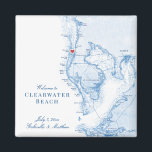 Clearwater Beach Florida Map Wedding Favor Magnet<br><div class="desc">Quick and easy ordering! These Clearwater Beach, Florida map magnets are perfect wedding favors to welcome your destination wedding guests with welcome bag goodies, or customize them for your wedding party. The heart is over Clearwater Beach, but you can move the heart by clicking "Edit Using design tool" under "Personalize"....</div>