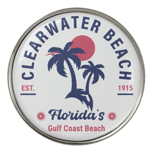 Clearwater Beach Florida Palm Tree Souvenirs Golf Ball Marker