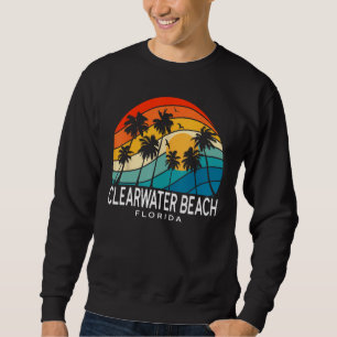 Clearwater Beach Florida Palm Tree Tropical Beach  Sweatshirt