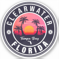 Clearwater Beach Florida Retro Sunset Souvenirs
