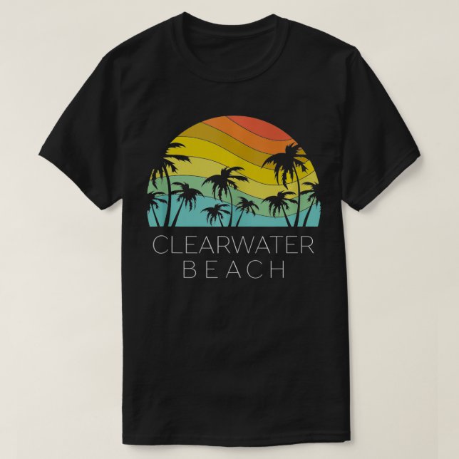 Clearwater Beach Florida Retro Vacation Souvenir S T-Shirt (Design Front)