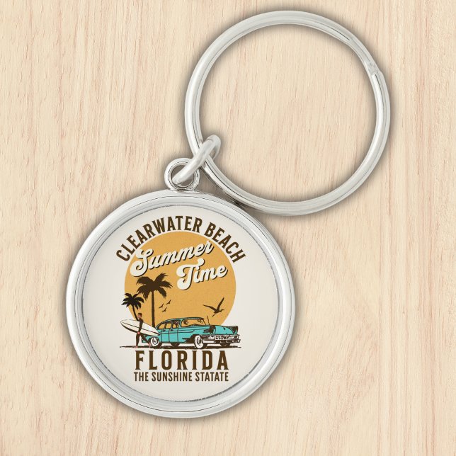 ClearWater Beach Florida Summer Time Keychain (Creator Uploaded)