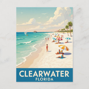 Clearwater Beach Florida Travel Postcard