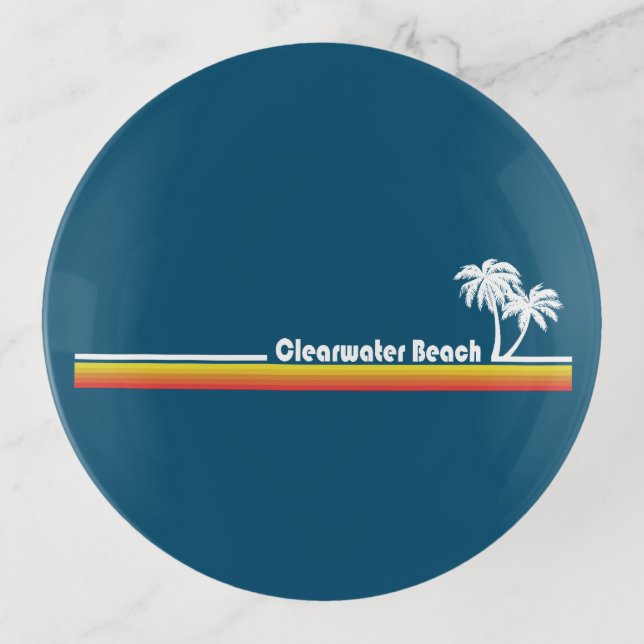 Clearwater Beach Florida Trinket Tray (Front)