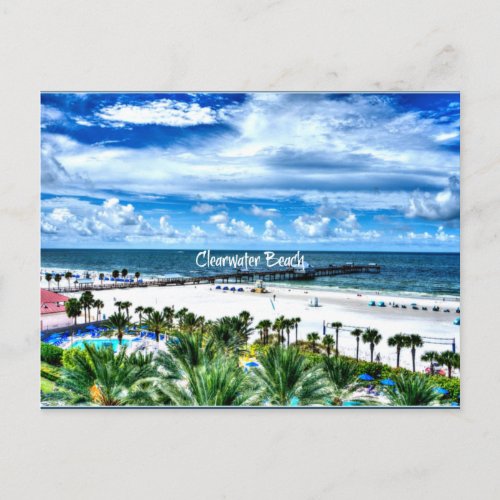 Clearwater Beach Florida vacation destination Postcard