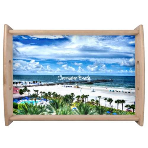 Clearwater Beach Florida vacation destination Serving Tray