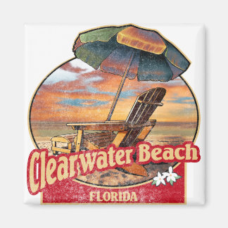 Clearwater Beach Florida Vintage Beach Magnet