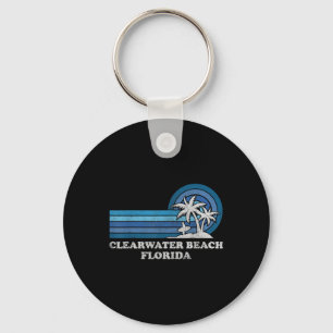Clearwater Beach Florida Vintage Family Summer Vac Keychain